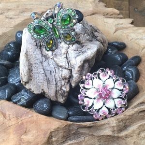 Set of 2 Crystal Hair Ties